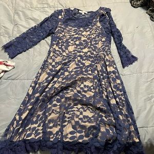Blue lace dress